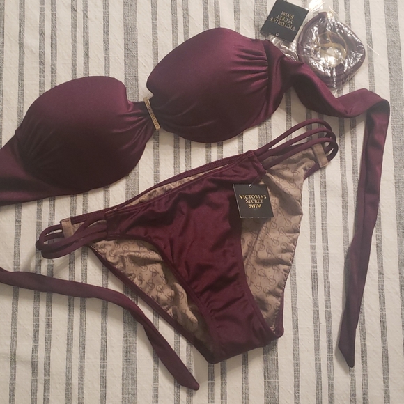 Victoria's Secret Other - Victoria's Secret Bikini Maroon NWT Beautiful!👙